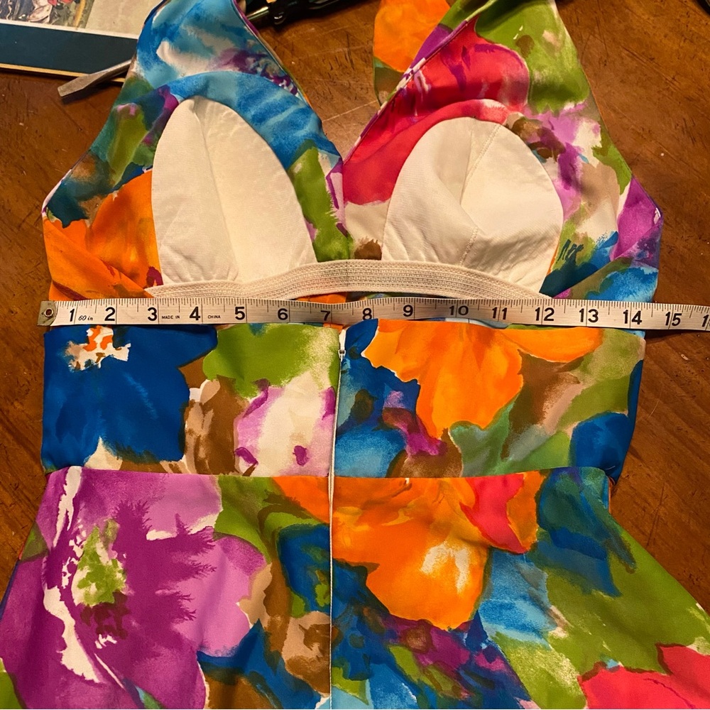 Tori Richards 70s Honolulu Floral Pastel Halter dress size 10 - Picture 16 of 16